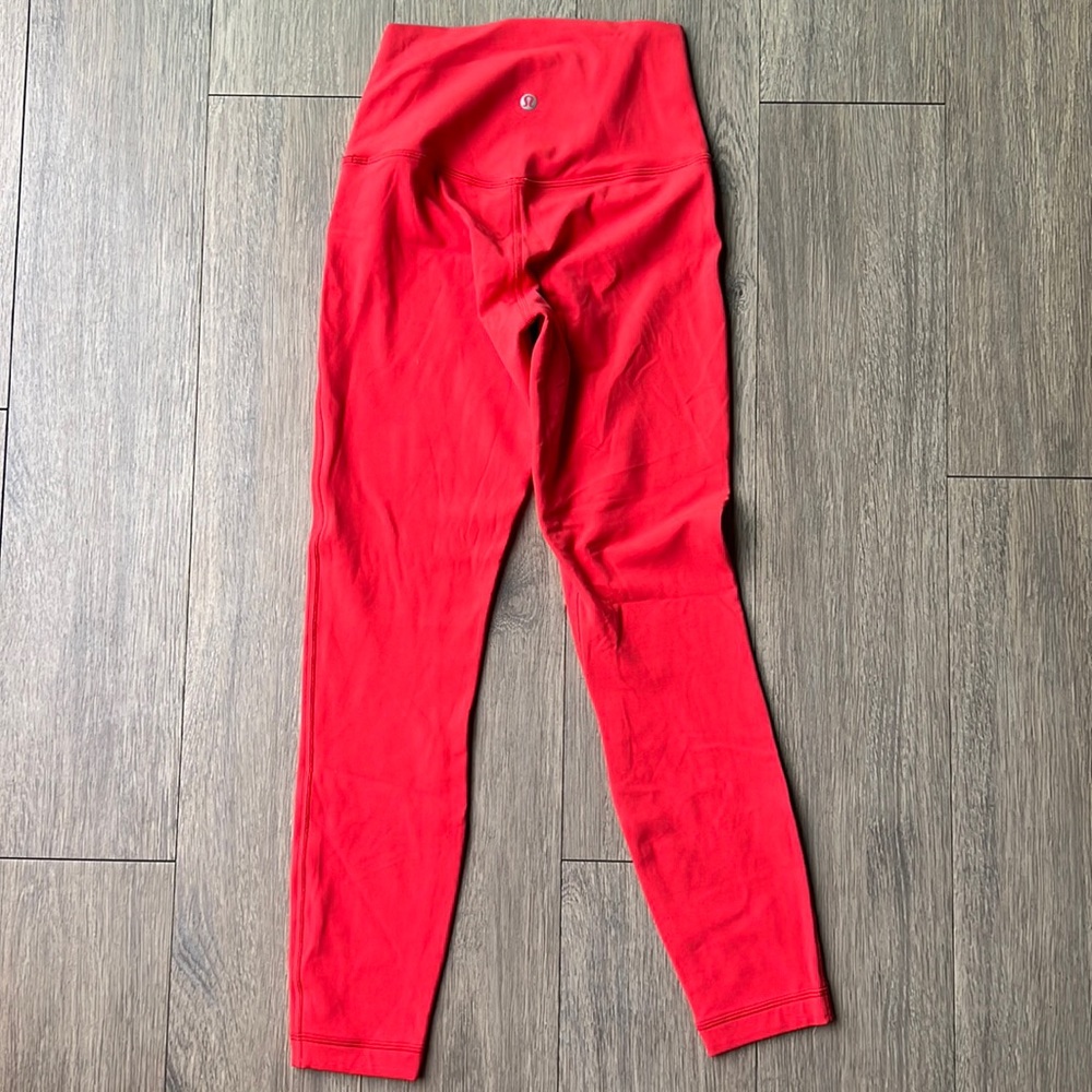 Red lululemon align leggings
